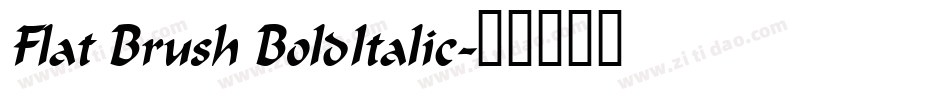 Flat Brush BoldItalic字体转换